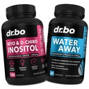 Myo-Inositol & D-Chiro Inositol & Water Away Pills - Retenção de Água Diuréticos para Gut Health & Leg Inchaço - Suplementos para as mulheres para apoiar o ciclo menstrual e saúde feminina