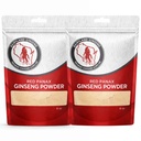 Pó de Ginseng Panax vermelho com Ginsenosídeos naturais (16 onças)- Suporta Energia saudável, Vitalidade, Humor e Mais, Pó de Raiz de Ginseng Panax coreano para smoothies, café ou bebidas (2 embalagens)