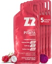 Z2 Dragon Fruit Energy Gel Performance - 25g Carb, 204mg Sódio, Eletrólitos, Pré e Durante o treino, Impulsiona Endurance para Correr, Ciclismo, Bicicleta e Esportes - Pacote de 5-Count