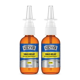 Soberano Silver Bio-Active Colloidal Silver Hydrosol para suporte imunológico - 10ppm - 2 onças - Pulverizador nasal - Pacote de 2