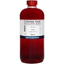 Verdadeiro ouro coloidal - 50 ppm - 99,99 + % Pureza - 500 ml (16.9 Fl Oz) em garrafa de plástico transparente BPA-Free - Made in USA