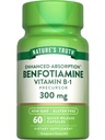 Benfotiamina da verdade da natureza ou 300mg ou 60contagem Não-GMO e sem glúten suplemento gratuito