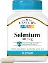 Cápsulas de Selenium 200 mcg do século XXI, 60