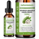 Naturesours 100% Puro extrato de azedo orgânico, Soursop Graviola líquido gotas 1800MG, Orgânica Pura folhas de azedo e extrato de fruta, Açúcar / Gluten livre, 2 FL.OZ (1)