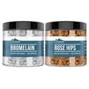 Elementos nascidos na Terra Rose HIPS & Bromelain Cápsula Bundle (200 Cápsulas Cada), Puro e não diluído, Sem aditivos