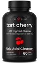 Erva orgânica Cherry Extract Cápsulas 12.000mg - Feito de Montmorency Tart Cherry Concentrado, Sementes de aipo & Bilberry - Ácido Urico Limpeza & Apoio Conjunto - Cápsulas Vegan