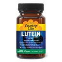 Country Life Lutein 20 mg Suplemento - Certificado sem glúten - Apoio à saúde ocular com Lutein e Zeaxantina - Reduz a tensão ocular de telas - Sem levedura, milho, trigo, leite - 60 Softgels