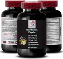 Berry Superfoods - RESVERATROL COMLEX - Poderosos antioxidantes, Estilo de vida equilibrado, Energia saborosa, Força Acai Berry, Noni Blend, Benefícios Berry, Balanço de hidratação, Refrescante 1 Garrafa 60 Caps