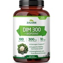Zazzee DIM 300 mg por cápsula, 100 Contagem, Mais 10 mg BioPerine, Estrogênio Equilíbrio, Acne Hormonal, Suporte de Menopausa, Equilíbrio Hormonal, Diindolilmetano, Vegan, All-Natural, Não-GMO, Made in the USA