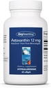 Grupo de Pesquisa em Alergia Astaxantina 12mg Suplemento - de Microalgas Orgânicas, Saúde dos Olhos, Astaxantina AstaZine, Antioxidante Natural, Saúde da Pele, Apoio à Função Cérebro, Softgels - 60 Contagem