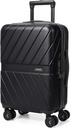 Bagagem 22x14x9 Airline Aprovado com TSA Lock, 1OO% Polycarbonate Hardside Bagagem com rodas Spinner, Durable Hard Shell Carry on Suitcase 20 polegadas Preto
