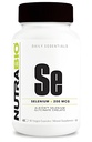 NutraBio Selenium Supplement, 200mcg - 90 Cápsulas Vegetais - Suporte natural antioxidante
