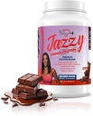 Jazzy Vegan Protein Powder for Women (907 gm) Chocolate Protein Powder, Lactose & Gluten Free Protein Blend, Based Plant, Nutrition for Energy Boost (28 Servings) Adoçado com stevia