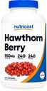 Nutricost Hawthorn Berry Cápsulas 550mg, 240 Cápsulas, Vegetarian Friendly, Non-GMO & Gluten Grátis