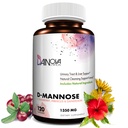 Dainova D Mannose 1350mg com cápsulas D-Mannose Cranberry I para prevenção de ITU, suporte de trato urinário, saúde urinária para mulheres, e limpeza. W/Hibiscus & Dandelion, 120 Cápsulas Veggie