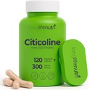 LongLifeNutri Citicoline (CDP-Choline) 300 mg, 120 Cápsulas Vegetarianas, Fornecimento de 4 meses, Certificado GMP, Made in USA