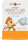 O Ginger People Ginger Rescue® Tablets mastigáveis Drug Free Digestive Health, 5,5 oz comprimidos mastigáveis, poderoso sabor manga, Kid Friendly, 0,55 Oz, 24 contagem (Pacote de 1)