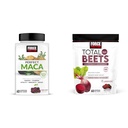 Force Factor Maca & Beet Soft Chews Bundle com 60 Maca Chews e 60 Beet Chews para energia, resistência e saúde do coração