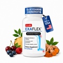 N-Labs ExaFlex Glucosamina Chondroitin MSM, Cápsulas de Bromelaína - Suplementos Conjuntos para Homens e Mulheres com Extrato de Boswellia, Açafrão e Quercetina - Suporta Saúde Conjunta - Made in USA - 60 Cápsulas