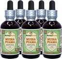 Muira Puama (Ptychopetalum Olacoides) Glicerita, Extrato Líquido Orgânico Livre de Álcool (Nome da marca: HerbalTerra, Feito orgulhosamente nos EUA) 5x2 fl.oz (5x60 ml)