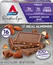 Atkins Endulge tratamento, Ammond Craze Bar, 2g líquidos carboidratos, 1g de açúcar, Boa fonte de fibra, Keto amigável, 16 Contagem