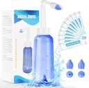 Neti Pot Sinse Garrafa - Nasal suave lavagem limpador de nariz garrafa para pressão eficaz Irrigatio 300 ML com 20 pacotes de sal de lavagem nasal