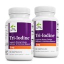 Terry Naturalmente Tri-Iodina - Suplemento dietético para apoio à saúde da mama e próstata - saudável Thyroid Função Suplemento Ajuda - 3 mg, 90 cápsulas, 2 embalagens