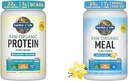 Jardim da vida Vegan orgânico sem sabor de proteína pó 22g planta completa baseada proteína crua & Vegan proteína em pó - bruto orgânico farinha substituto Shakes - Baunilha - proteína de ervilha