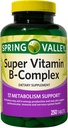 Augu Spring Valley Super Vitamina B-Complexo, Apoio ao Metabolismo, Comprimidos Suplemento dietético, 250 Contagem