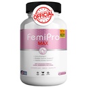 FemiPro MAX Suplemento de suporte urinário feminino, 60 cápsulas, Controle de bexiga de força extra com cranberry, Hibiscus, Dandelion, Vegan, Gluten Free (1)