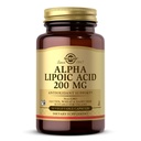 Solgar Alpha Lipoic Acid 200 mg, 50 Cápsulas Vegetais - Apoio Antioxidante - Ajuda a Reciclar Glutationa, Vitamina C & E, CoQ-10 - Não-GMO, Vegan, Glúten Livre, Leite Livre, Kosher - 50 Servings