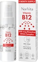 Vitamina B12 Spray 500 mcg (150 Servões) - Complexo MHA de Absorção Rápida (Metilcobalamina, Hidroxicobalamina, Adenosilcobalamina) - Vegan, Não-GMO, Líquido B12 Suplemento