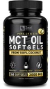 Pure MCT Oil Cápsulas (360 Softgels □ 3000mg) Fornecimento de 4 meses Pills Keto w Coco não refinado - C10 & C8 Brain Fuel, Energy, Octane Ketosis