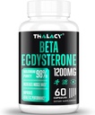 1200MG Beta Ecdysterone Supplement, 98% Supplements maximum purity Ecdysterone para massa muscular magra, desempenho atlético e força, 60 Cápsulas