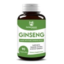 Herbal Heaven Energia Natural e Foco Cápsulas Ginseng 90 Contagem para Vitalidade e Bem-Estar - 100% Fórmula Herbal