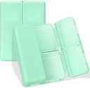FYY Daily Pill Organizer, 7 Compartimentos Portátil Pill Case Travel Pill Organizer, [Desenho Folding] Pill Box para bolso de bolsa para segurar vitaminas, óleo de fígado de bacalhau, suplementos e medicamentos verdes