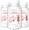 (3 Embalagem) Terraform Pure TUDCA (Ácido Tauroursodeoxicólico) - 500mg por serviço - Suporte e Saúde do Fígado Puro - 60 Cápsulas