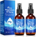 Genéricos Pure Magnesium Oil Spray para Pés, Magnésio tópico em garrafa, Absorção rápida, Unclog Poros, Perfeito para Esportes, Azul 2pcs