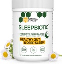 SleepBiotic Prebiotic Fiber Blend - Pó de fibra prebiótica w / Camomila alemã & Farinha de banana verde - Suplemento de fibra de pó prebiótico para gut saudável 292g [20 Servings]