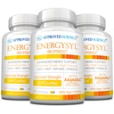 Ciência aprovada Energysyl - Cafeína Livre - com Adaptogens, B Vitaminas, e Bioperine - 3 Mês de Abastecimento - 180 Cápsulas