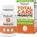 Probulina Total Cuidado Suplemento Probiótico, Gaivota Diária, Digestivo, e Imune Saúde Probióticos Cápsulas para homens e mulheres, 20 bilhões UFC, Vegan, 90 Contar garrafa