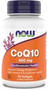 Now Foods Supplements, CoQ10 400 mg, Pharmaceutical Grade, All-Trans Form Produzido por Fermentação, 90 Softgels