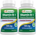 Best Naturals Vitamina B1 como mononitrato de tiamina 100 mg 120 Comprimidos (número 120 (embalagem de 2))