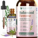 Rejuvica Health Balanced Femme - Suplemento de apoio ao equilíbrio feminino avançado - Entrega líquida para melhor absorção - Vitex, Dong Quai, Black Cohosh, Maca Wild Yam & More!