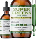 Líquido Super Greens Drops . Poderosos antioxidantes . Apoio imunológico . Saúde Digestiva . Flavor de hortelã .