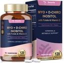 Totaria Inositol Supplement - 3075mg Myo-Inositol & D-Chiro Inositol Capules Plus Vitamina D3, Folato, Razão Ideal 40:1 - Equilíbrio Hormonal para Mulheres e Ovários* Suporte Vegan, Não OGM - 120 Caps