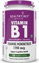 Cápsulas de vitamina B1 Thiamina -120 Veg