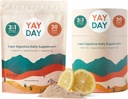 Enzimas Digestivas Prebiótico Suplemento de fibra em pó - Diária Gut Saúde + Magnésio em pó para sono profundo, regularidade, bloating & constipation alívio - Citrus (37 Servings)