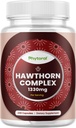 Cápsulas Hawthorn Berry de alta resistência - Puro Antioxidante Suplemento Hawthorn Berry com Folha e Extrato de Flor 4:1 para Coração e Digestão Saudáveis - Suporte Energético para Homens e Mulheres - 240 Count Pack