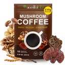 Café Cogumelo (235g Supersize), 10 Superfood Cogumelos Mistura para Energia, Recuperação e Foco, Pó de café orgânico instantâneo com Mane Leão, Reishi, Chaga, Cordyceps, 8.28 OZ